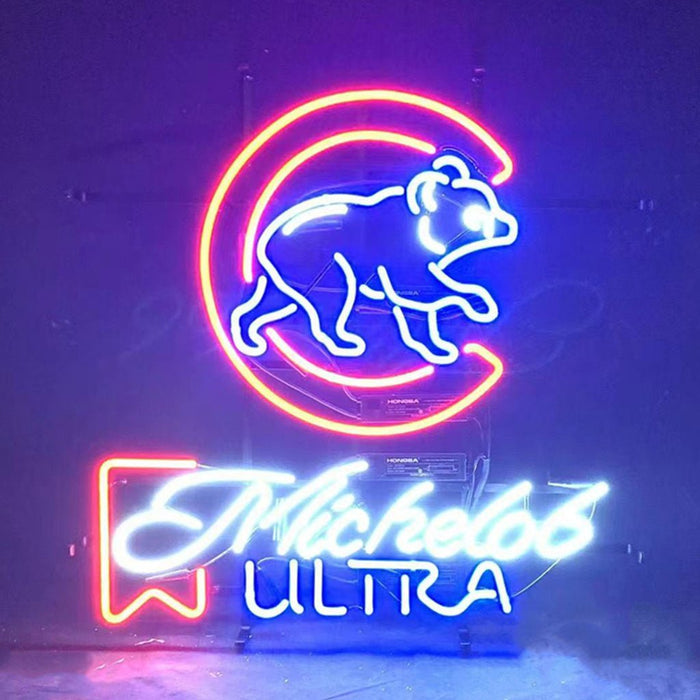 Michelob Ultra Chicago Cubs Neon Light Sign - Club Rehab