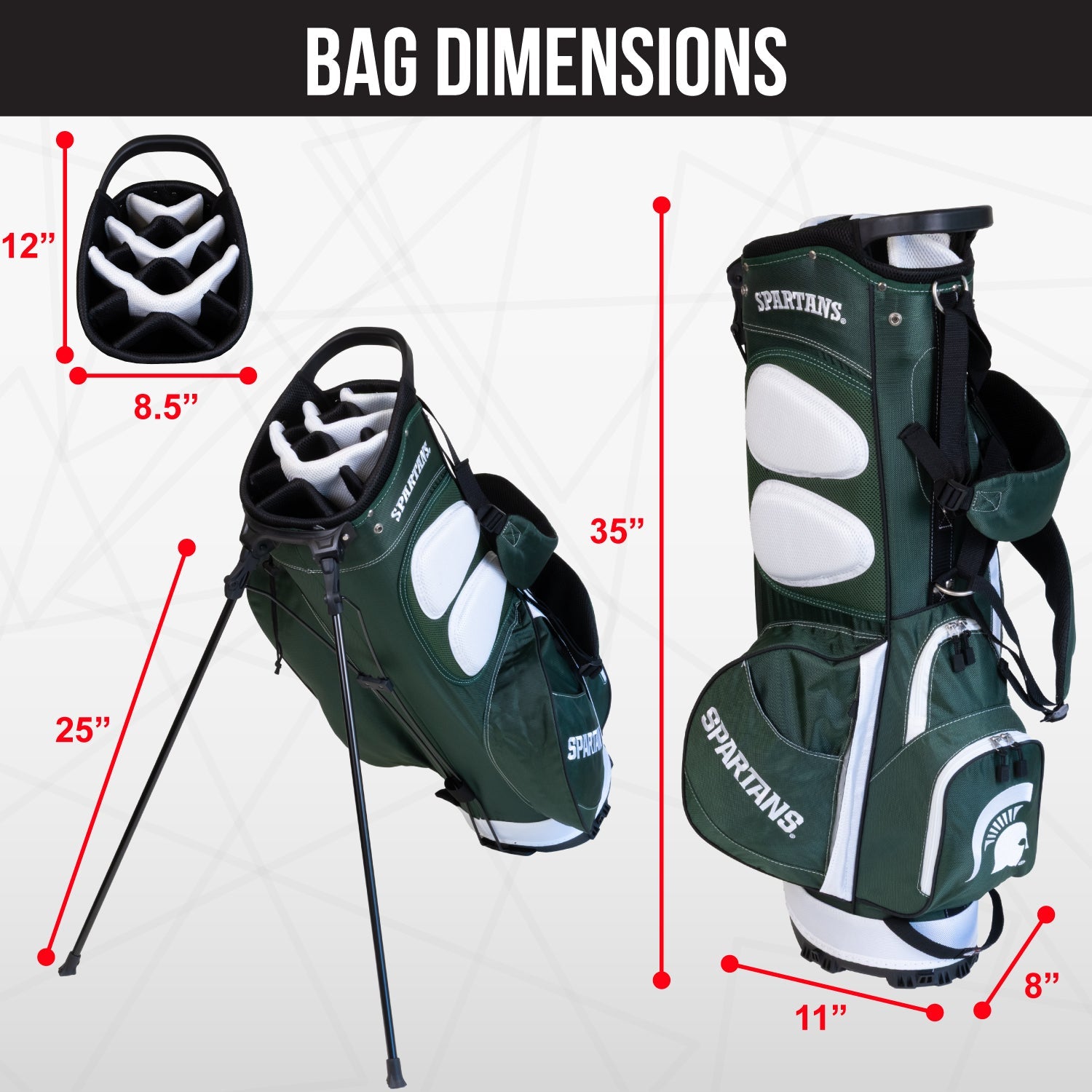 Michigan State Spartans Fairway Stand Bag - Image 4 - Club Rehab
