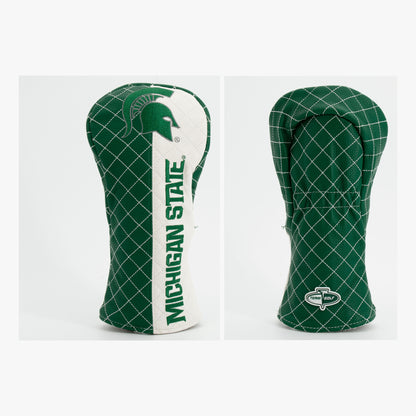 Michigan State Spartans Split Quilted Fairway Headcover, front and back views