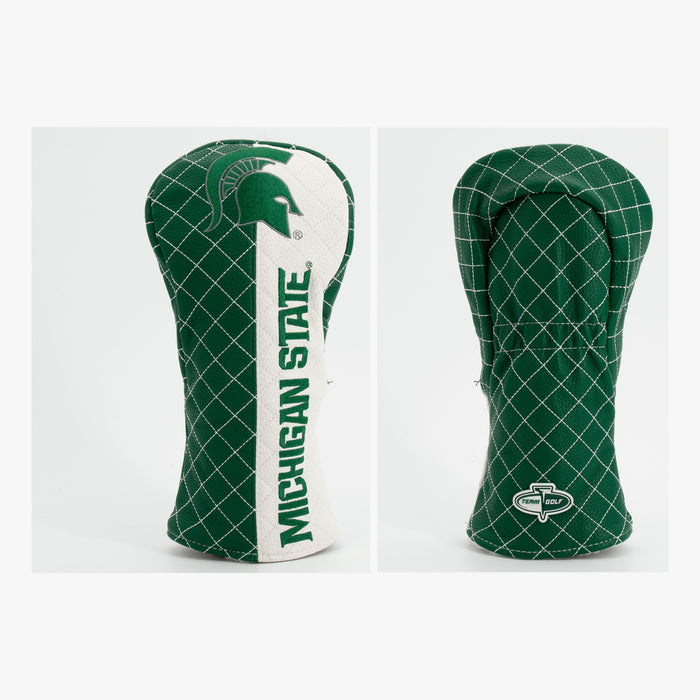 Michigan State Spartans Split Quilted Fairway Headcover, front and back views