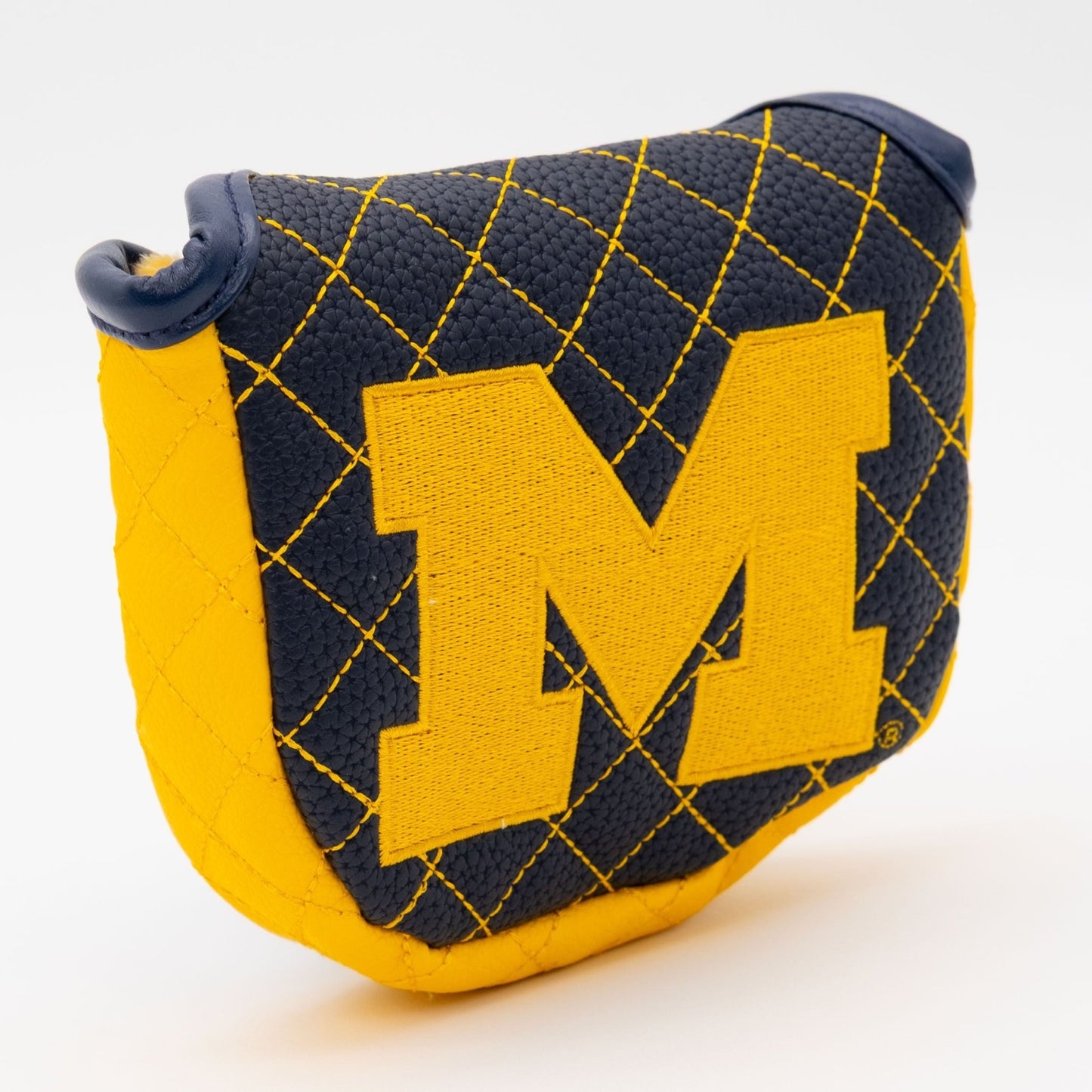 Michigan Wolverines Quilted Headcovers – Go Blue Collection - Mallet Putter Solid - Club Rehab