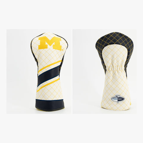 Michigan Wolverines Gestepptes Driver-Golfschlägerhaube mit Streifen