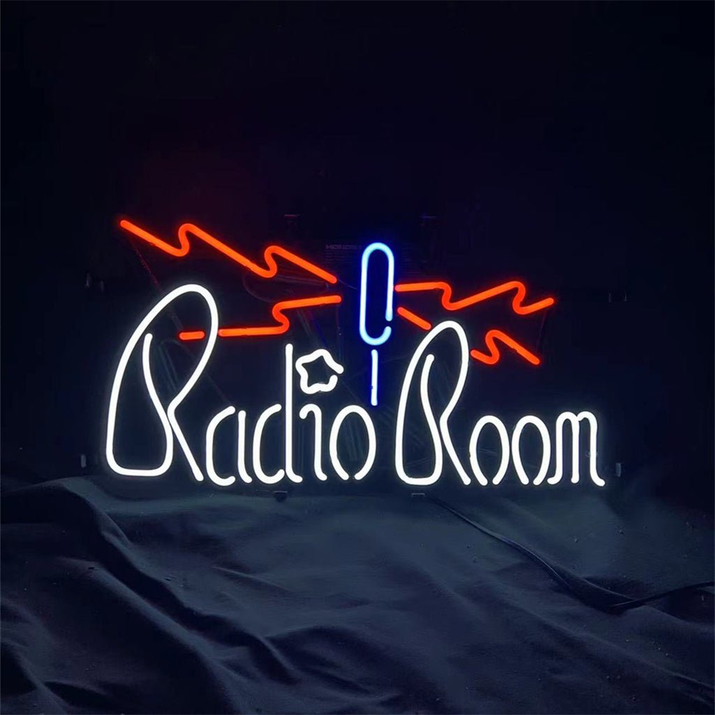 Microphone Radio Room Neon Light Sign - Club Rehab
