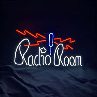 Microphone Radio Room Neon Light Sign - Club Rehab