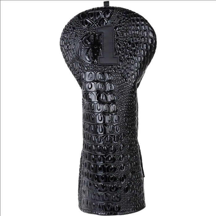 Midnight black Crocodile driver golf head head cover