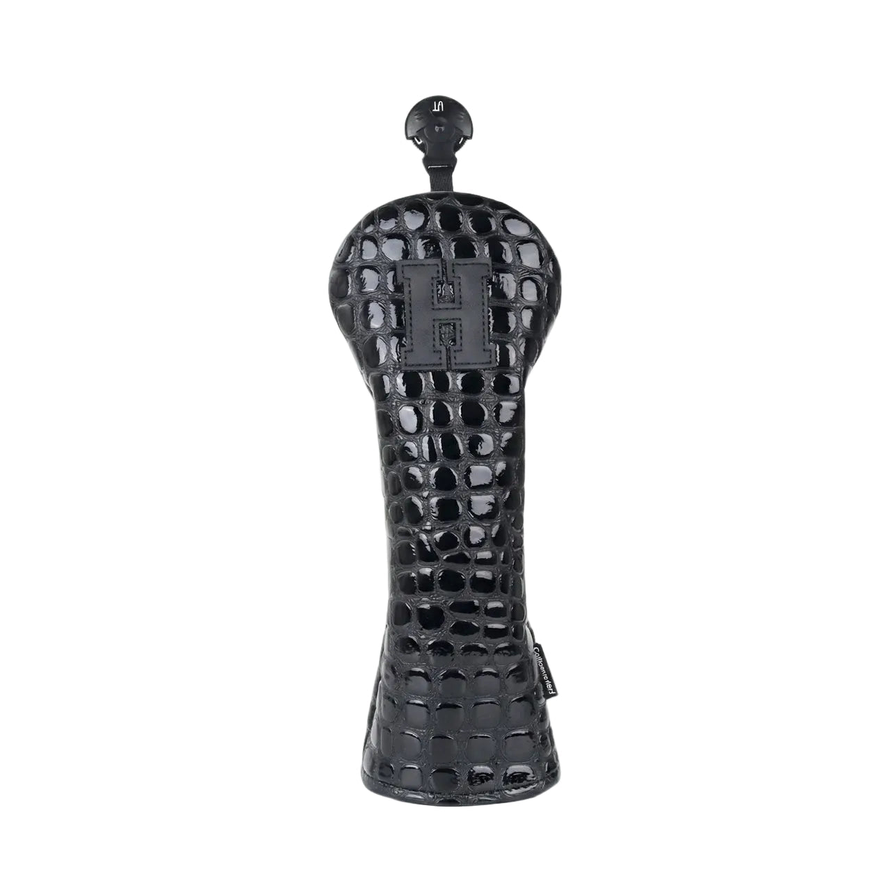 Midnight black Crocodile hybrid golf head head cover
