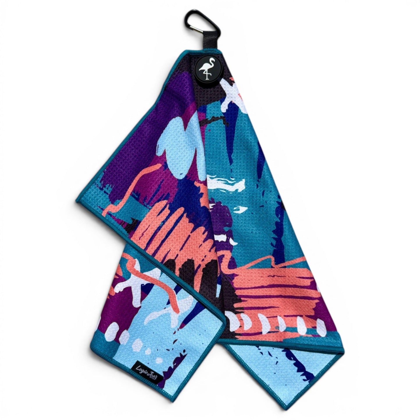 Midnight Mayhem Golf Towel | 24” x 16” Microfiber Towel | Magnetic Clip & Carabiner | Premium Golf Accessory - Club Rehab