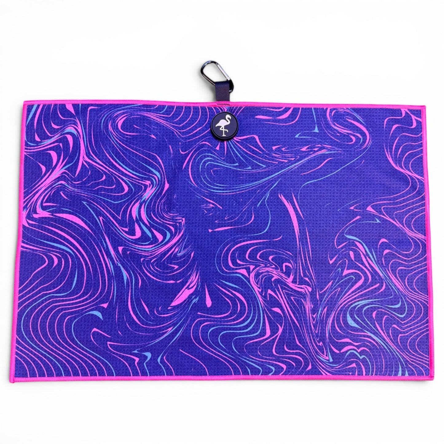 Midnight Melt Golf Towel | 24” x 16” Microfiber Towel | Magnetic Clip & Carabiner | Premium Golf Accessory - Club Rehab