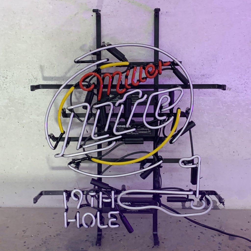 Miller Lite 19th Hole Golf Neon Signs Light - Club Rehab