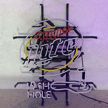 Miller Lite 19th Hole Golf Neon Signs Light - Club Rehab