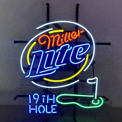Miller Lite 19th Hole Golf Neon Signs Light - Club Rehab
