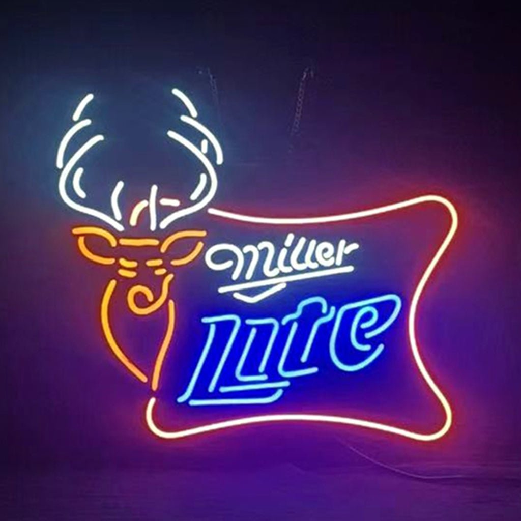 Miller Lite Deer Neon Signs - Club Rehab