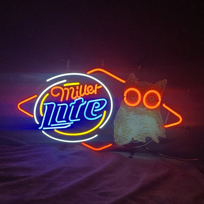 Miller Lite Hooters Neon Light Signs - Club Rehab