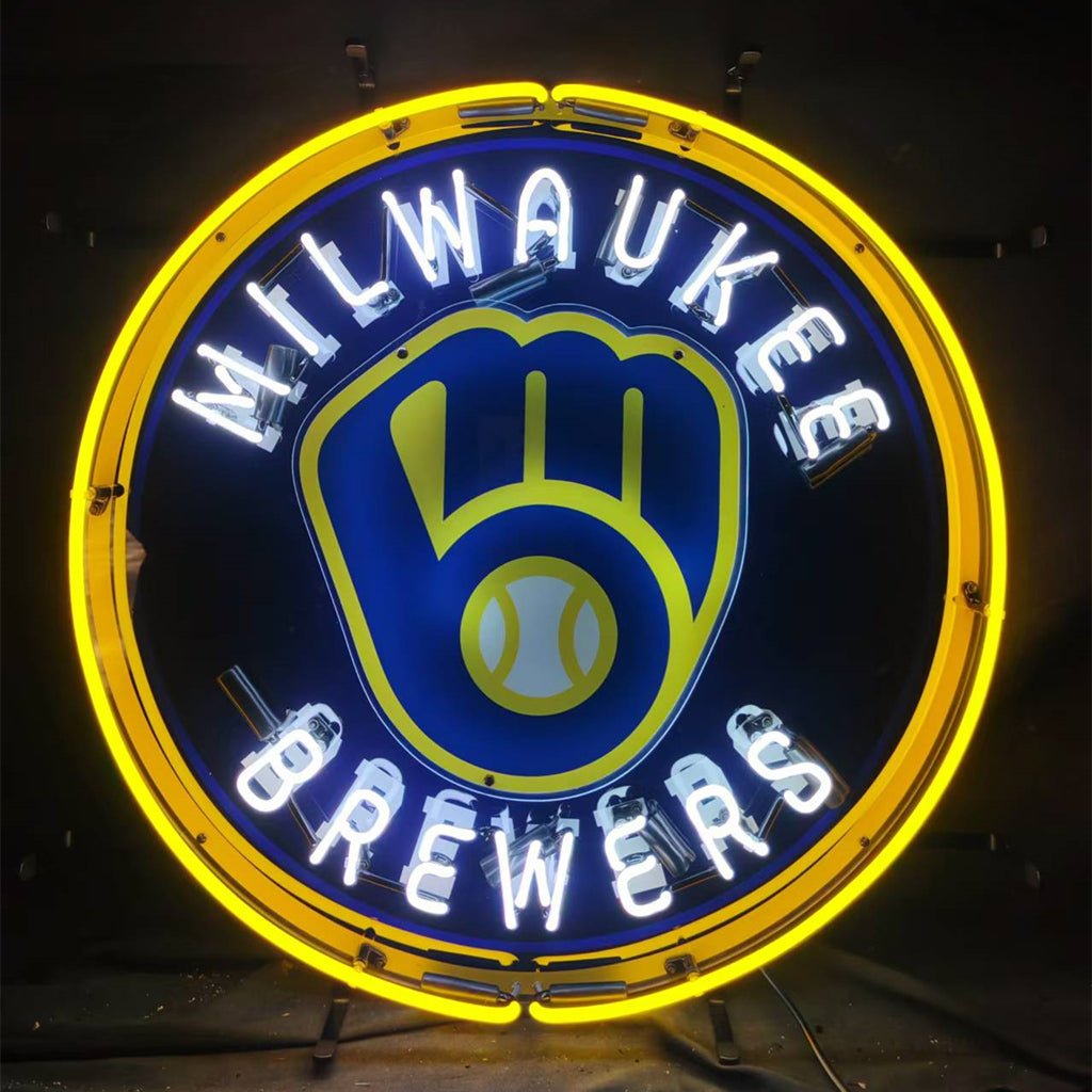 Milwaukee Brewers Logo Neon Signs Light - Club Rehab