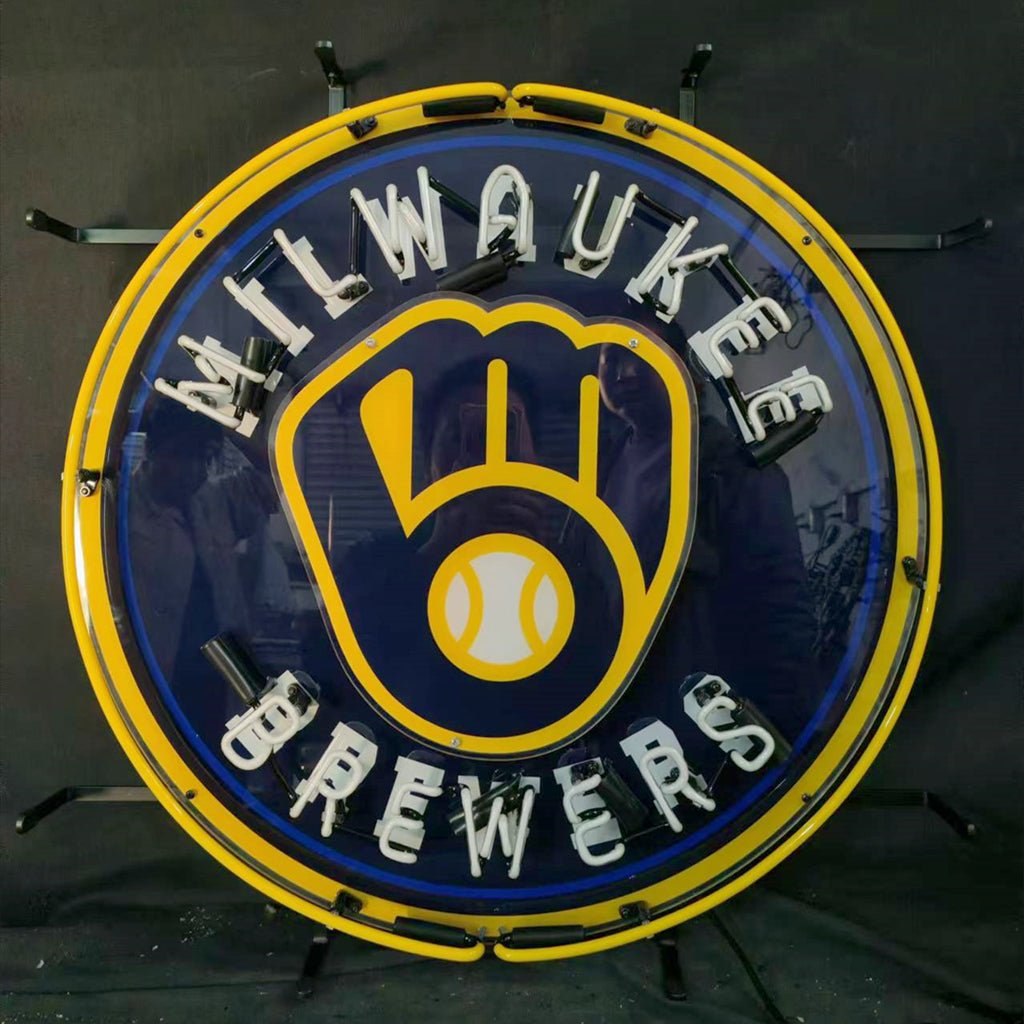 Milwaukee Brewers Logo Neon Signs Light - Club Rehab