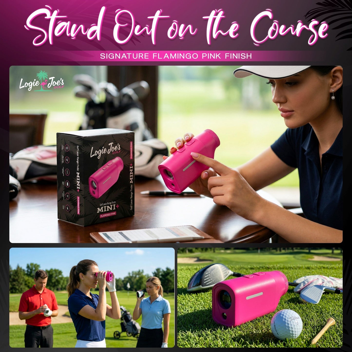 MINI+ Golf Rangefinder | Flamingo Pink - Club Rehab