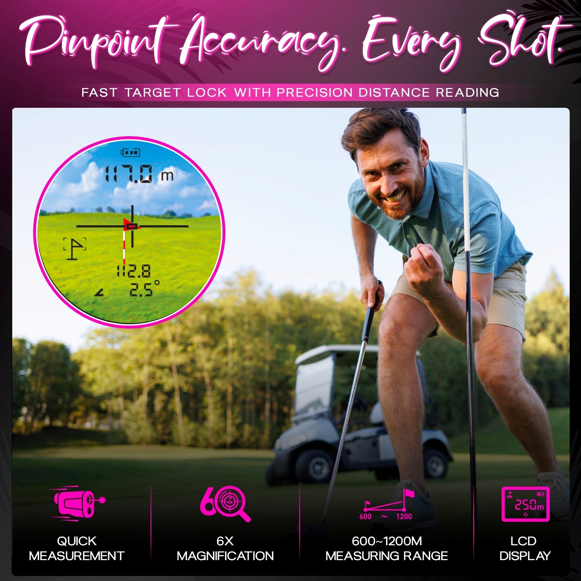 MINI+ Golf Rangefinder | Flamingo Pink - Club Rehab