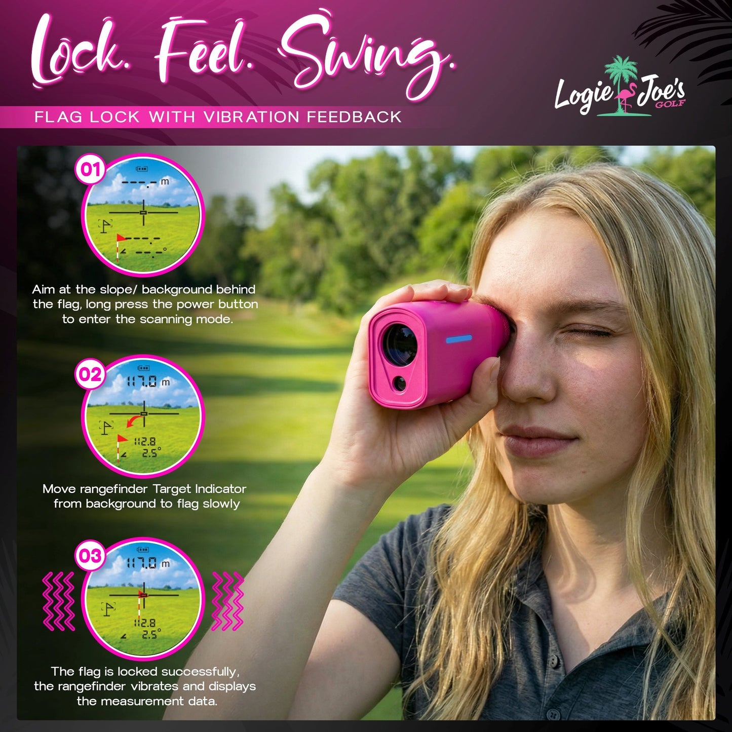 MINI+ Golf Rangefinder | Flamingo Pink - Club Rehab