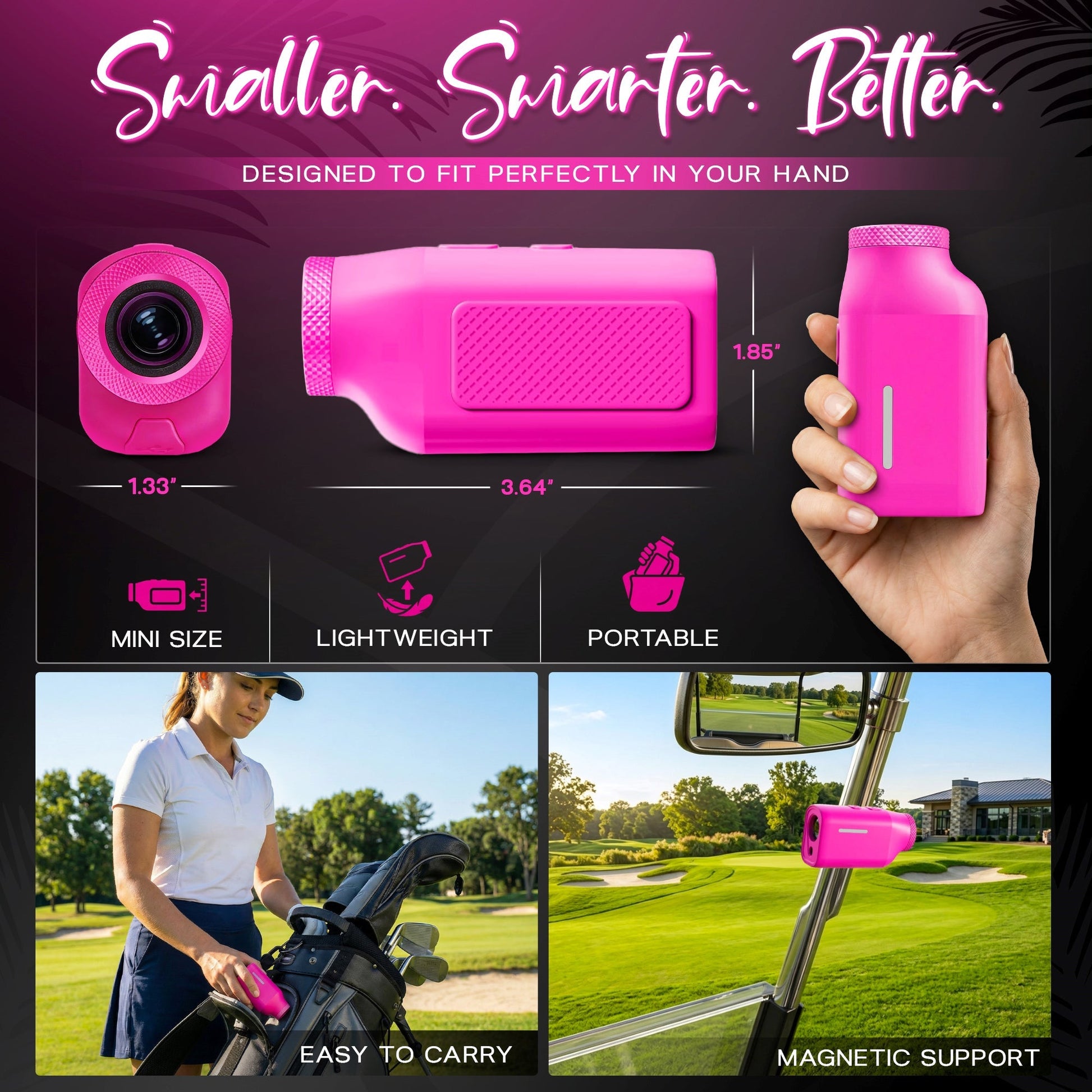 MINI+ Golf Rangefinder | Flamingo Pink - Club Rehab