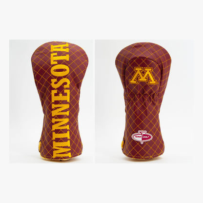 Minnesota Golden Gophers Solid Quilted Driver Headcover, front and back views