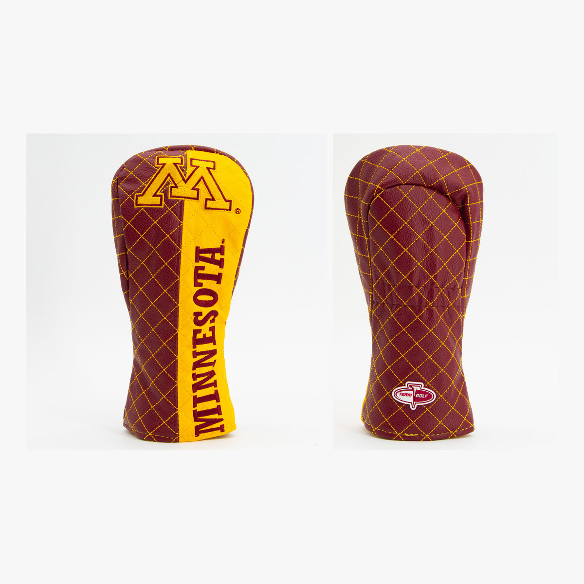 Minnesota Golden Gophers Split Quilted Fairway Headcover, front and back views