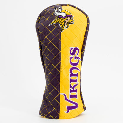 Minnesota Vikings Split Fairway quilted headcover, front view