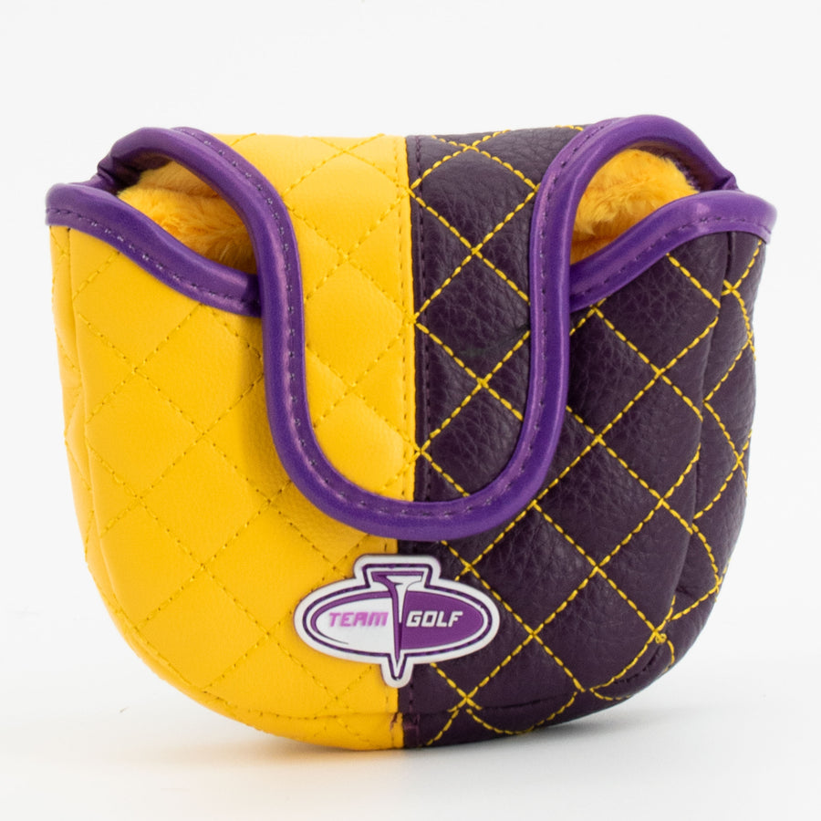 Minnesota Vikings split quilted mallet putter cover, back view