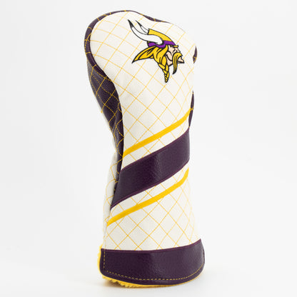 Minnesota Vikings Striped Driver quilted headcover, angled view