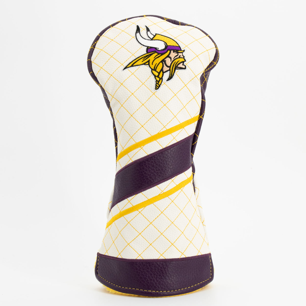 Minnesota Vikings Striped Driver quilted headcover, front view