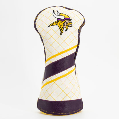 Minnesota Vikings Striped Driver quilted headcover, front view