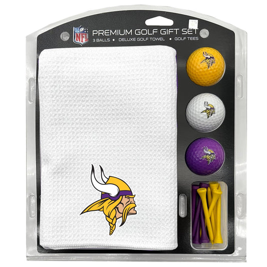 Minnesota Vikings White Microfiber Towel Golf Gift Set - Club Rehab