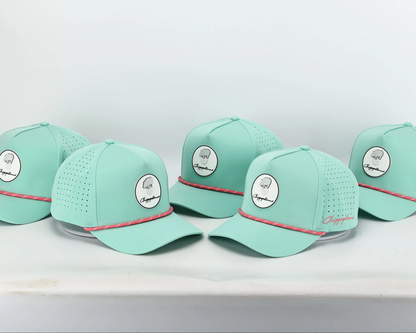 Mint Green Rope Hat - Chippopotamus Pink, alternate product view 2