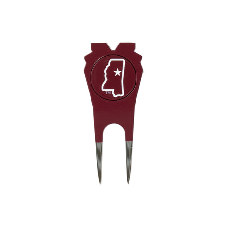 Mississippi State Bulldogs divot tool: reverse · round marker