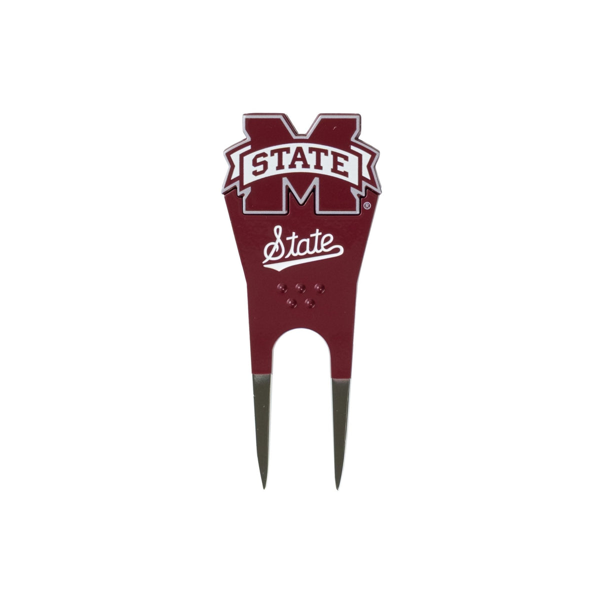Mississippi State Bulldogs divot tool: front · shaped marker