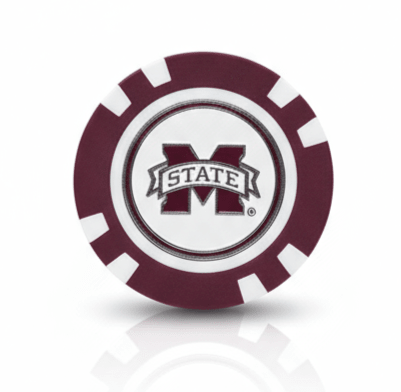 Logo of Mississippi State University on a white background