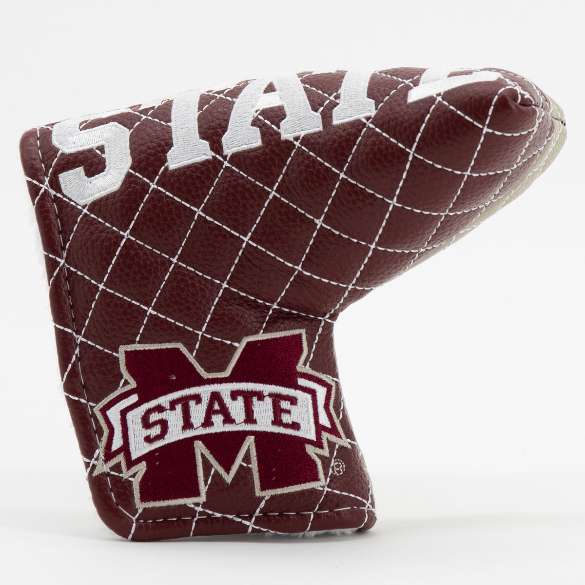 Mississippi State Bulldogs Split Quilted Blade Putter Cover, front view