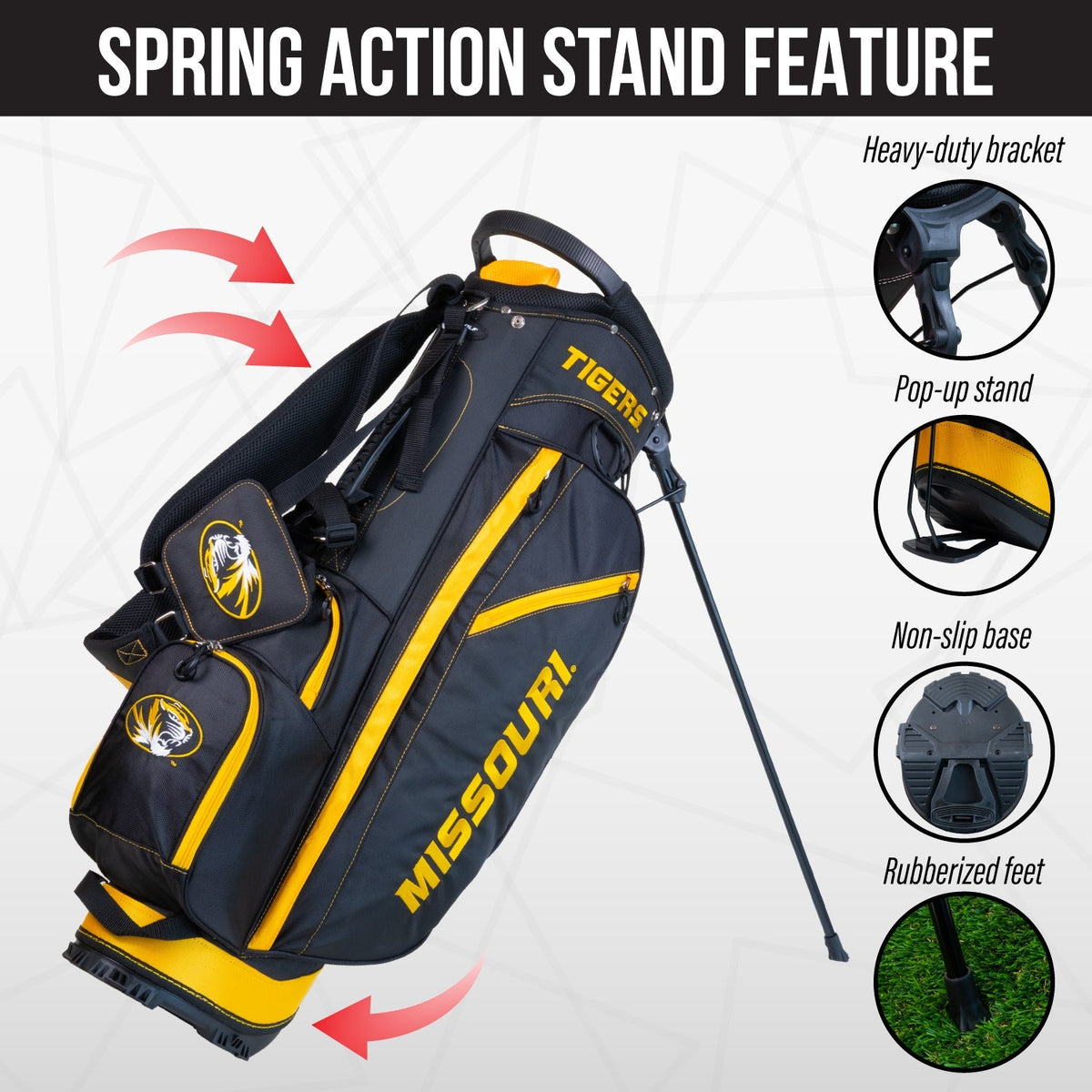 Missouri Tigers Fairway Stand Bag - Image 5 - Club Rehab