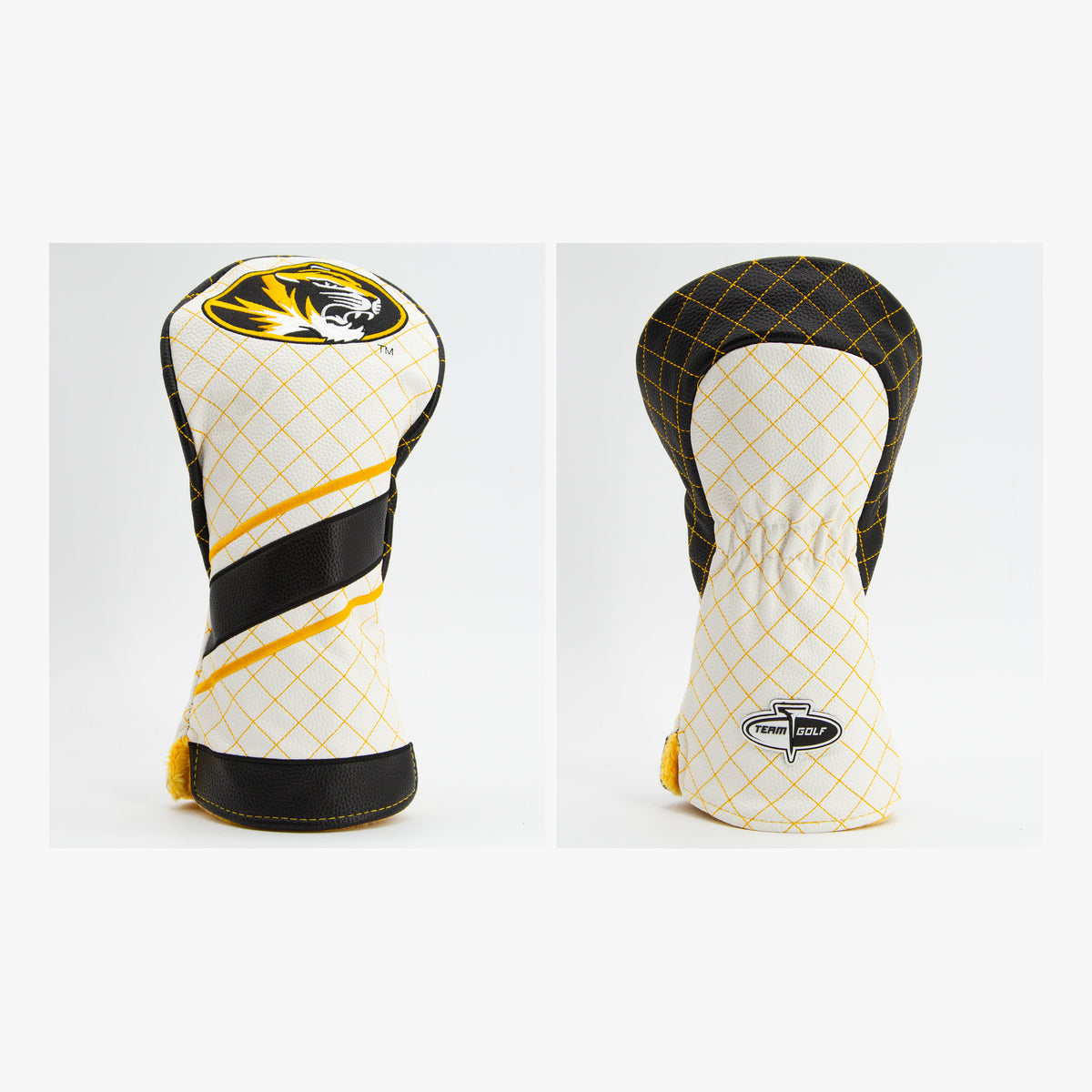 Missouri Tigers Striped Quilted Driver Headcover, front and back views