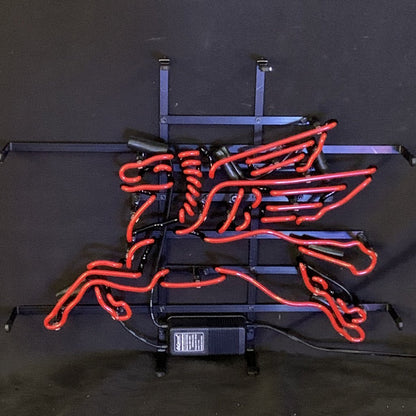 Mobilgas Flying Horse Red Neon Sign Light Glass - Club Rehab