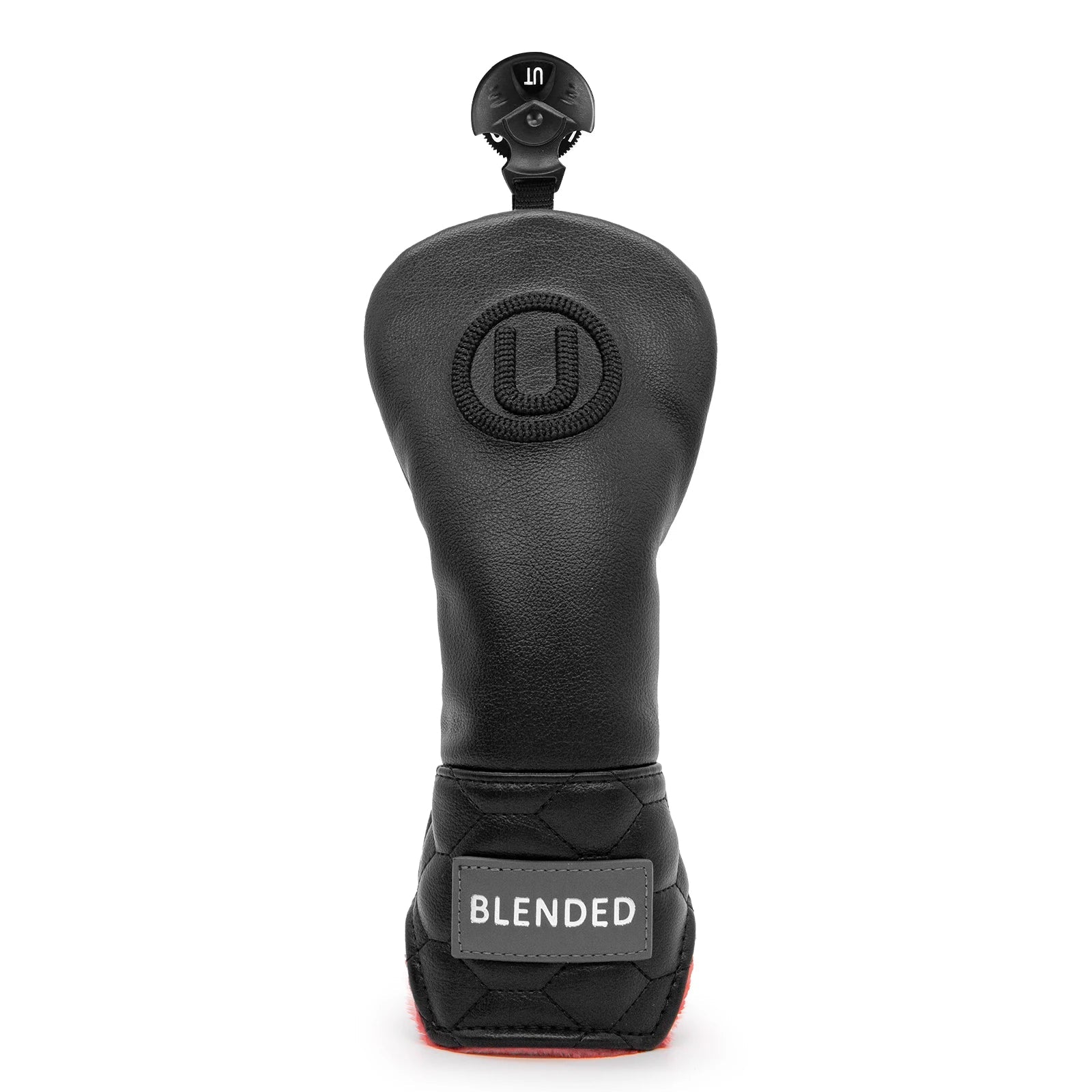 Black golf club head cover with 'U' logo and 'BLENDED' label on a white background