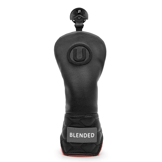 Black golf club head cover with 'U' logo and 'BLENDED' label on a white background