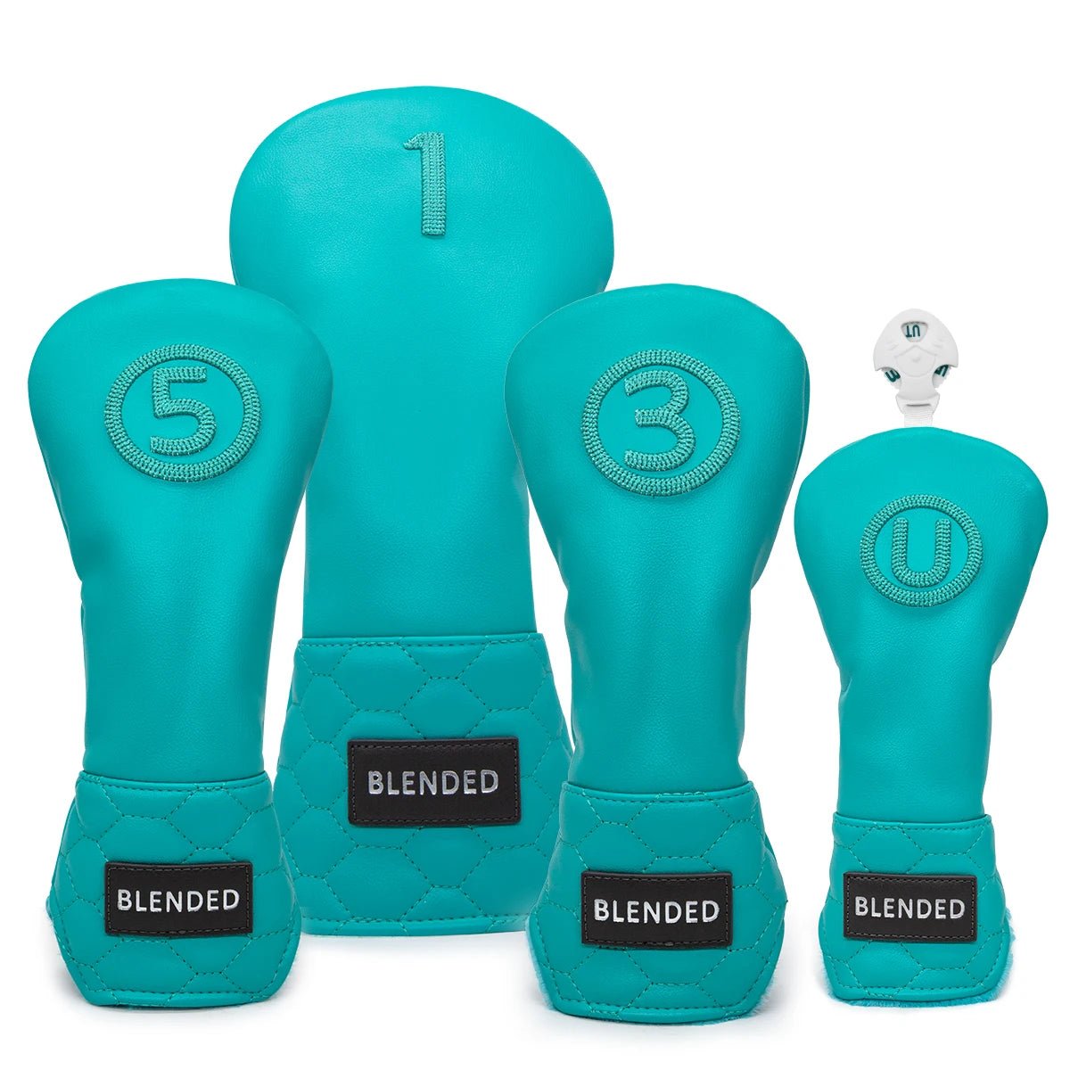 Modern Hex Headcover Set – Driver, 3 Wood, 5 Wood & Hybrid - Full Set (1;3;5;H) Teal - Club Rehab