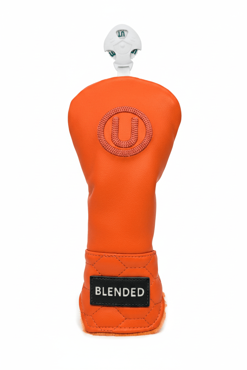 Modern Hex Headcover Set – Driver, 3 Wood, 5 Wood & Hybrid - Hybrid (H) Orange - Club Rehab