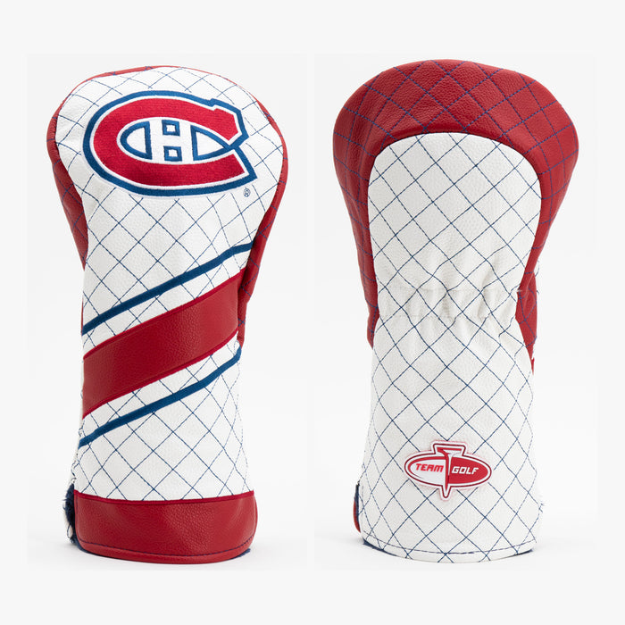 Montreal Canadiens Striped Quilted Driver Headcover, front and back views