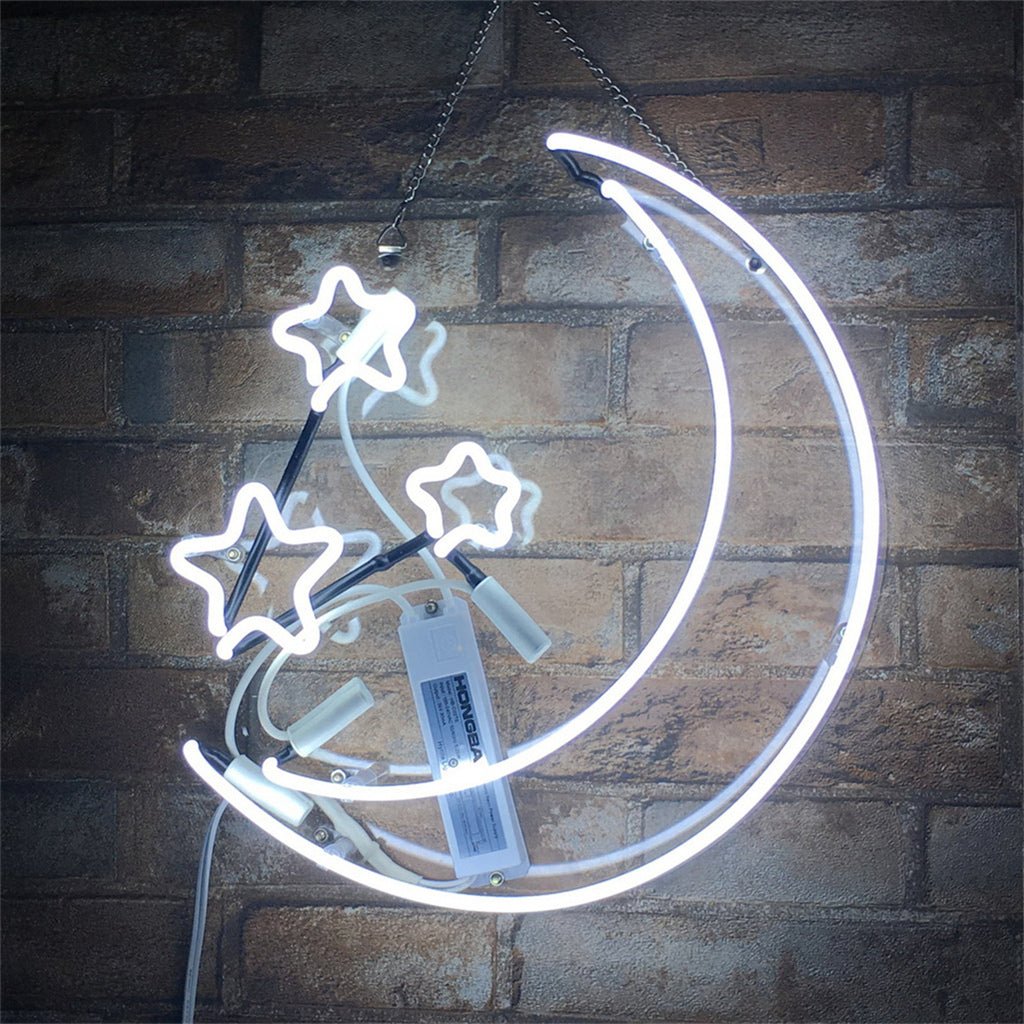 Moon and Stars Neon Light Sign - Club Rehab