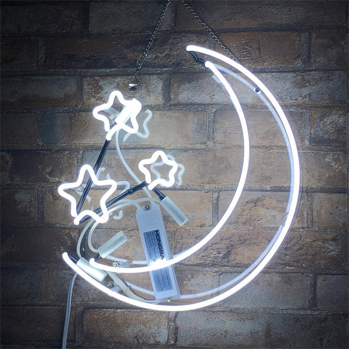 Moon and Stars Neon Light Sign - Club Rehab