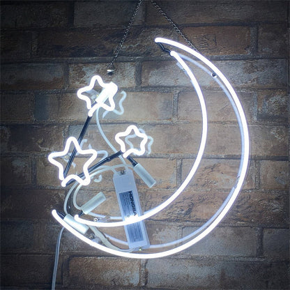 Moon and Stars Neon Light Sign - Club Rehab
