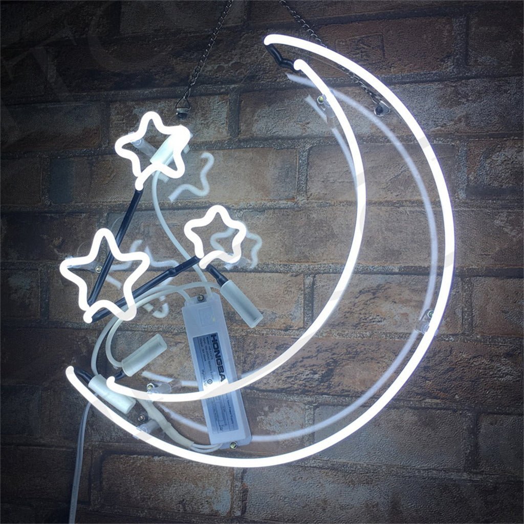 Moon and Stars Neon Light Sign - Club Rehab