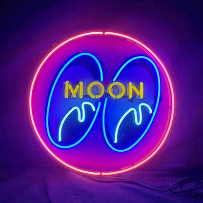 Moon Eyes Neon Signs Pink - Club Rehab