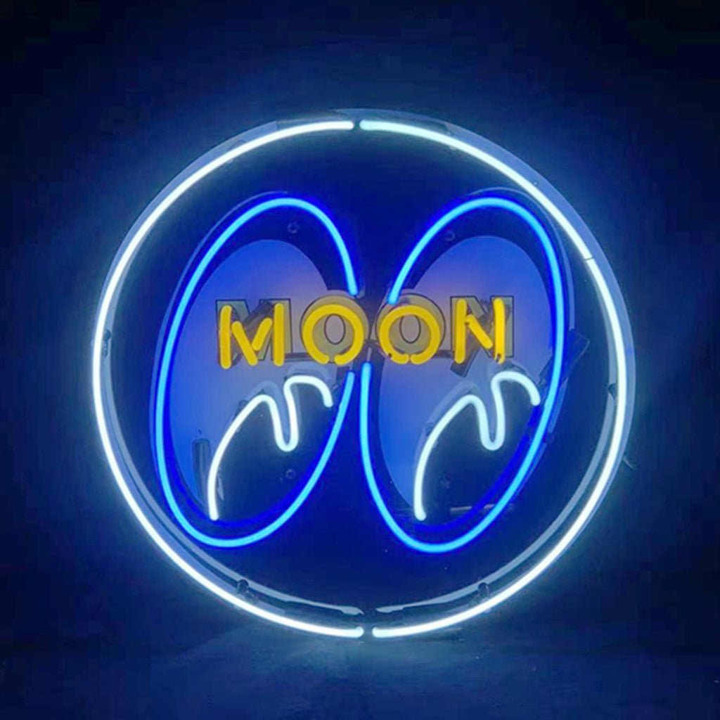 Moon Eyes Neon Signs White - Club Rehab